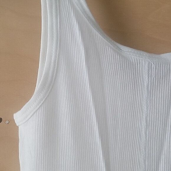 NWT XS White Vince Favorite Tank Modal Jersey Fitted Basic Soft BalletCore Long - Picture 8 of 10